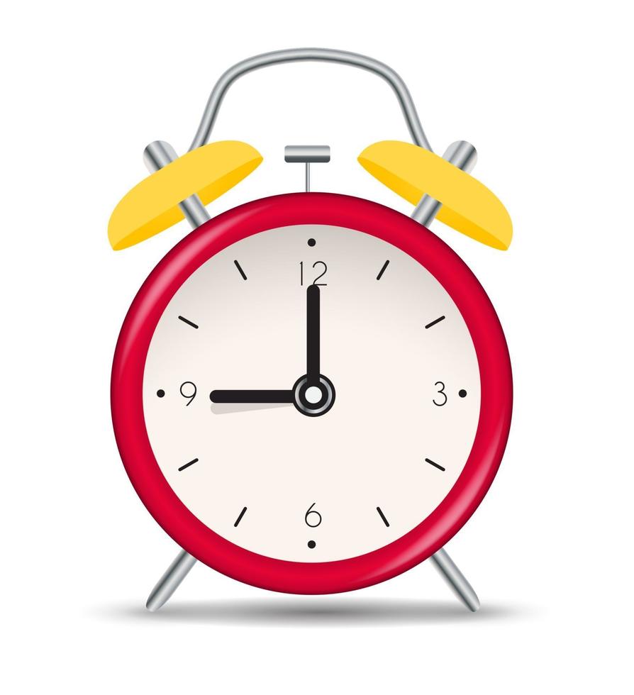 icono de reloj de alarma aislado sobre fondo blanco. ilustración vectorial vector