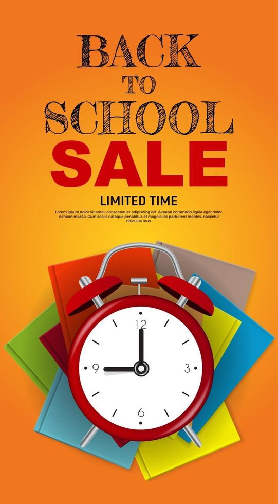 Back to School Special Offer Sale Background. Vector Illustration