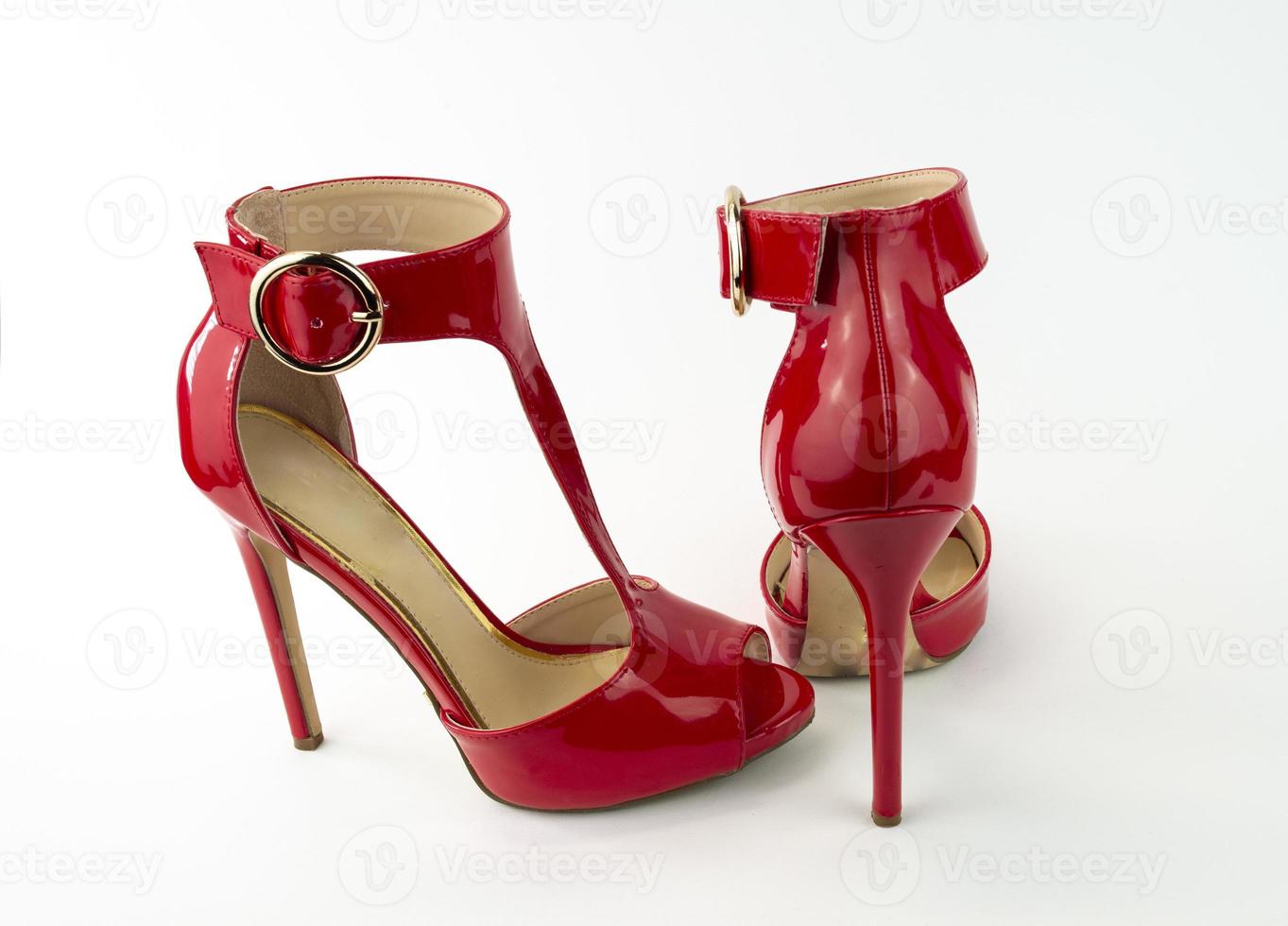 sandal with red patent heel photo