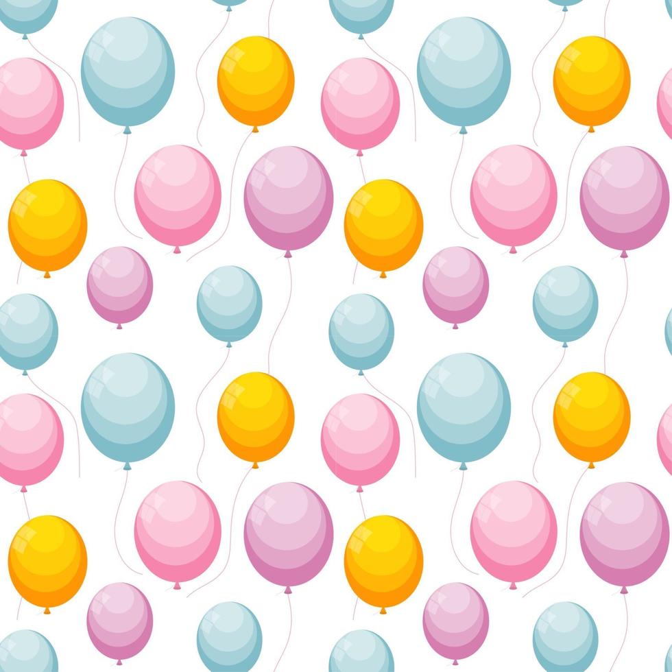 Balloon Seamless Pattern Background. Vector Illustration.