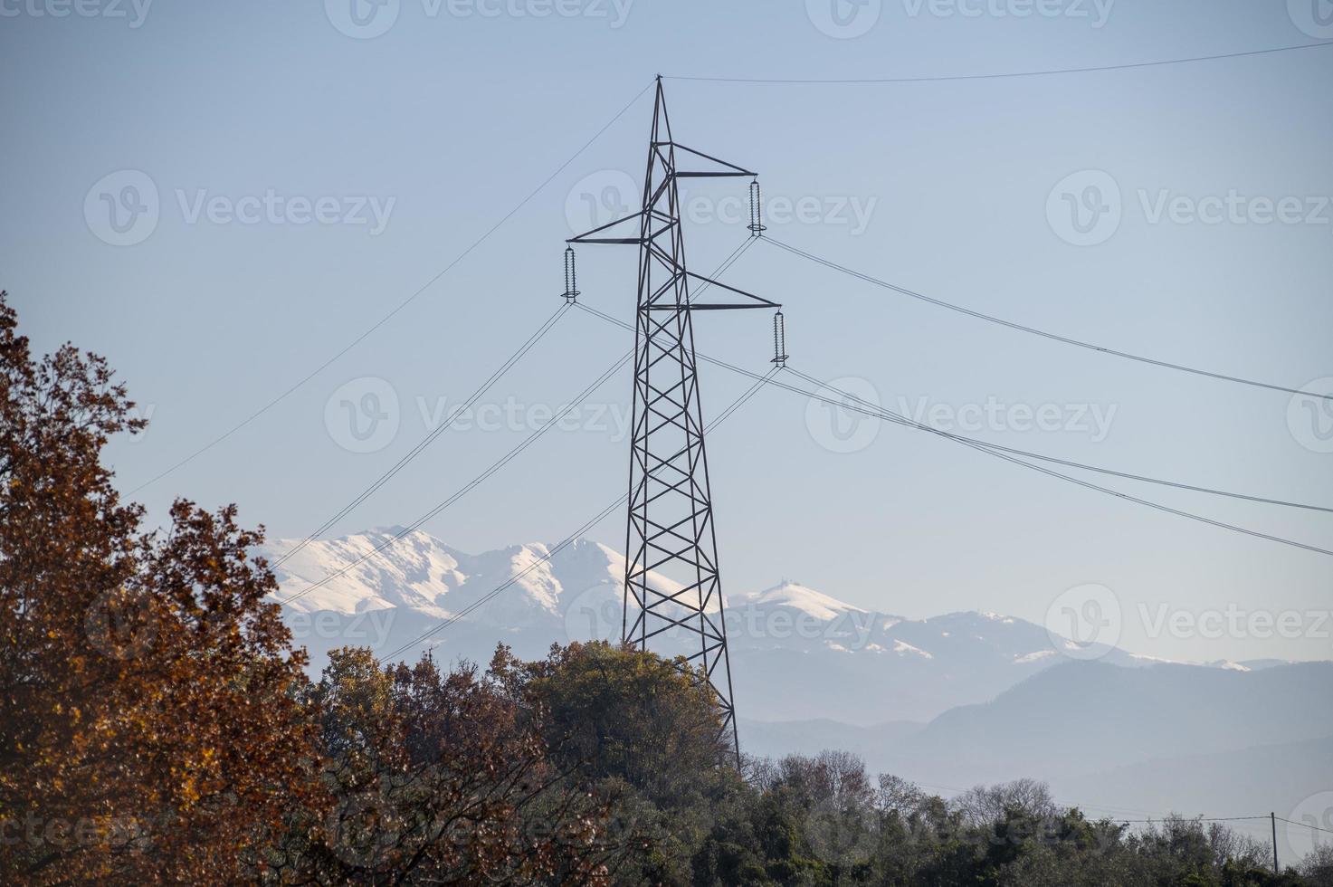 snow capped mountains photo