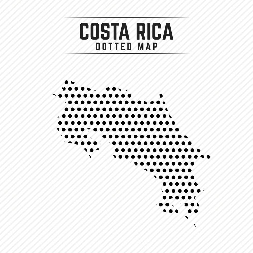 Dotted Map of Costa Rica vector