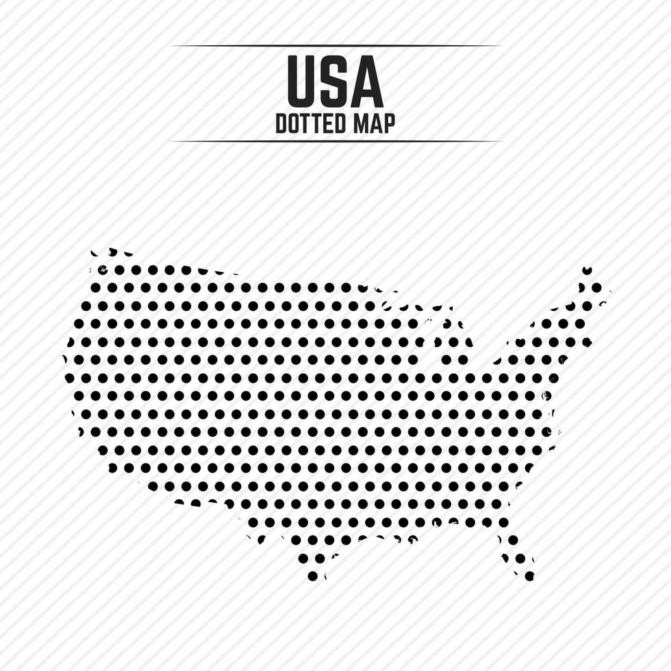 Dotted Map of United States vector