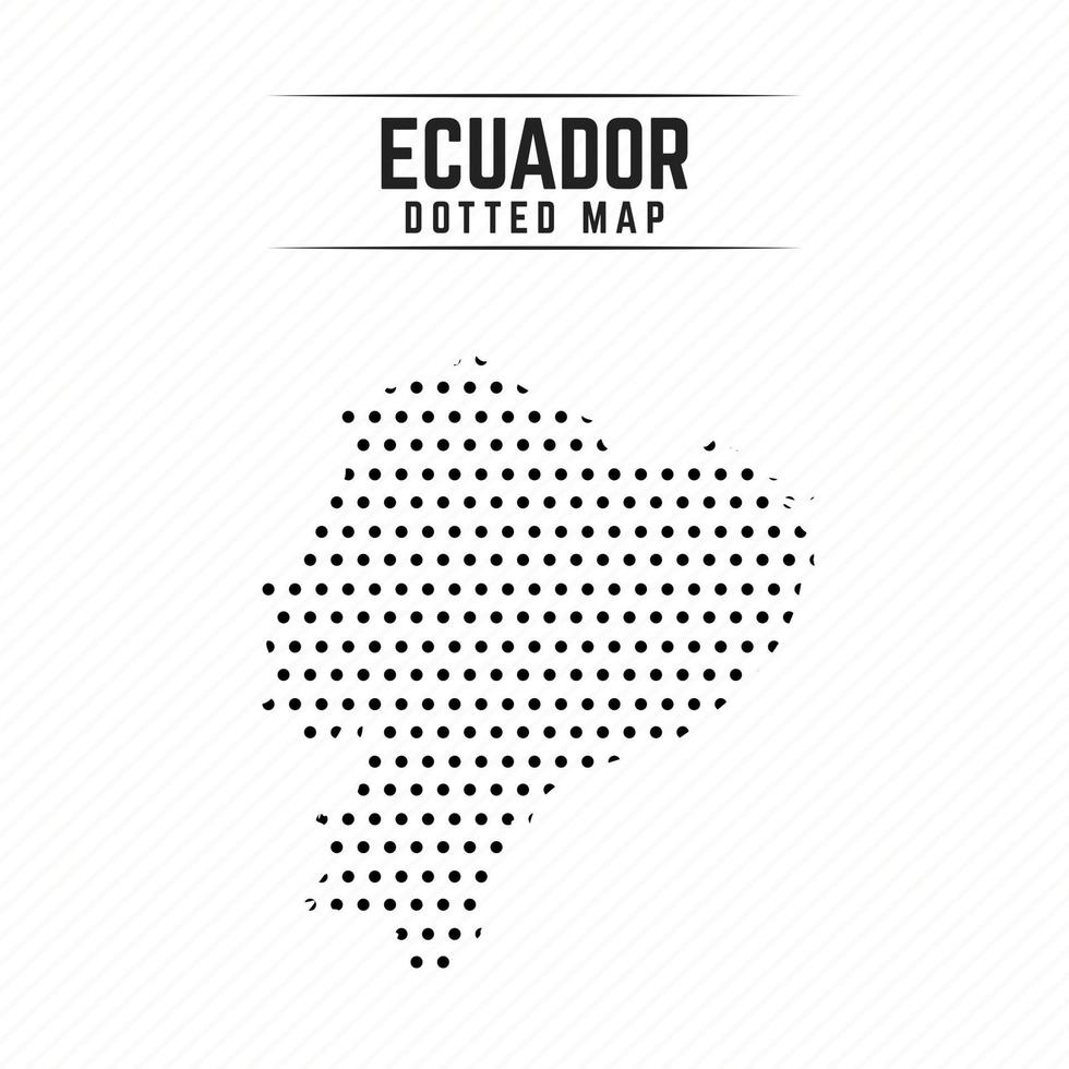 Dotted Map of Ecuador vector