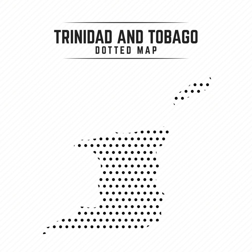 Dotted Map of Trinidad and Tobago vector