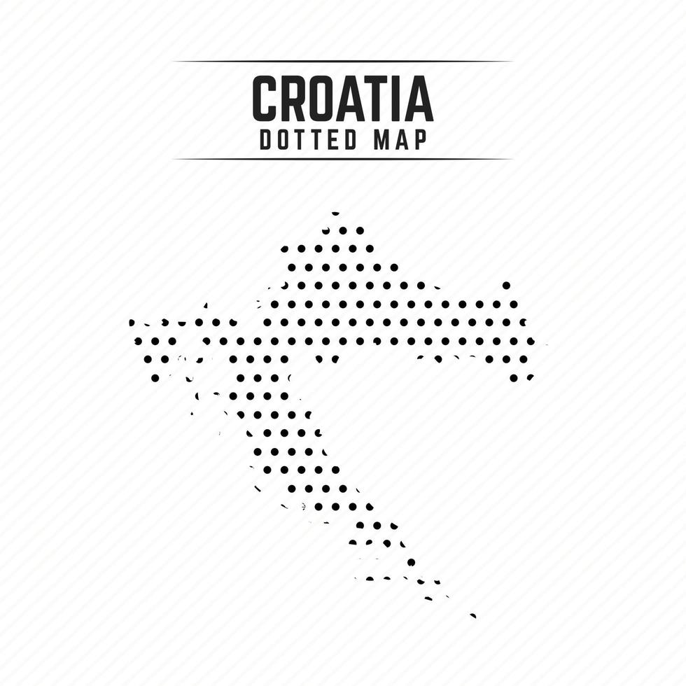 Dotted Map of Croatia vector