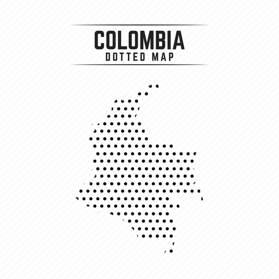 Dotted Map of Colombia vector