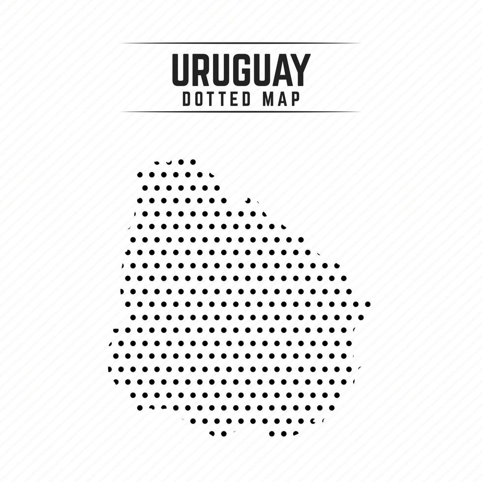 Dotted Map of Uruguay vector