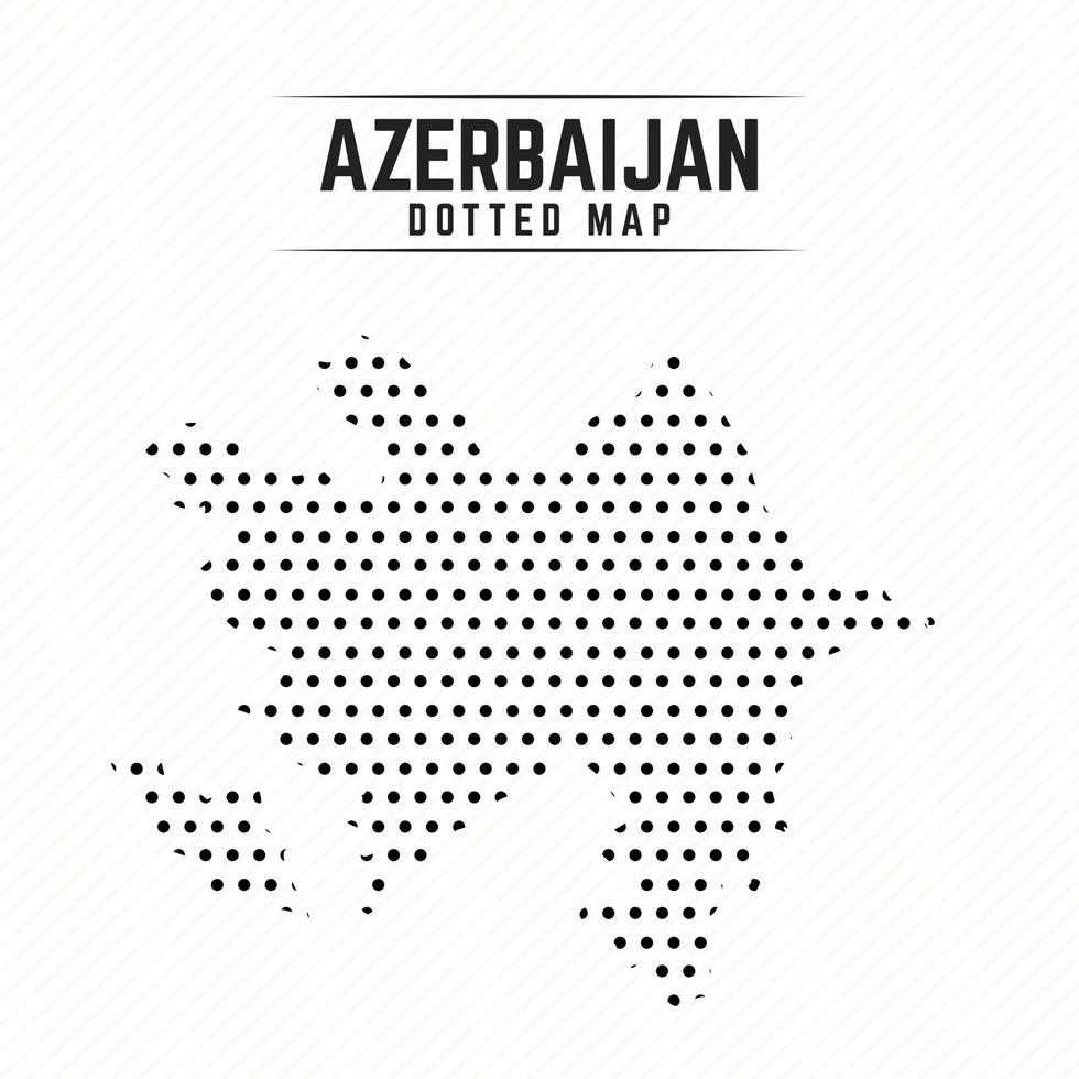 Dotted Map of Azerbaijan vector