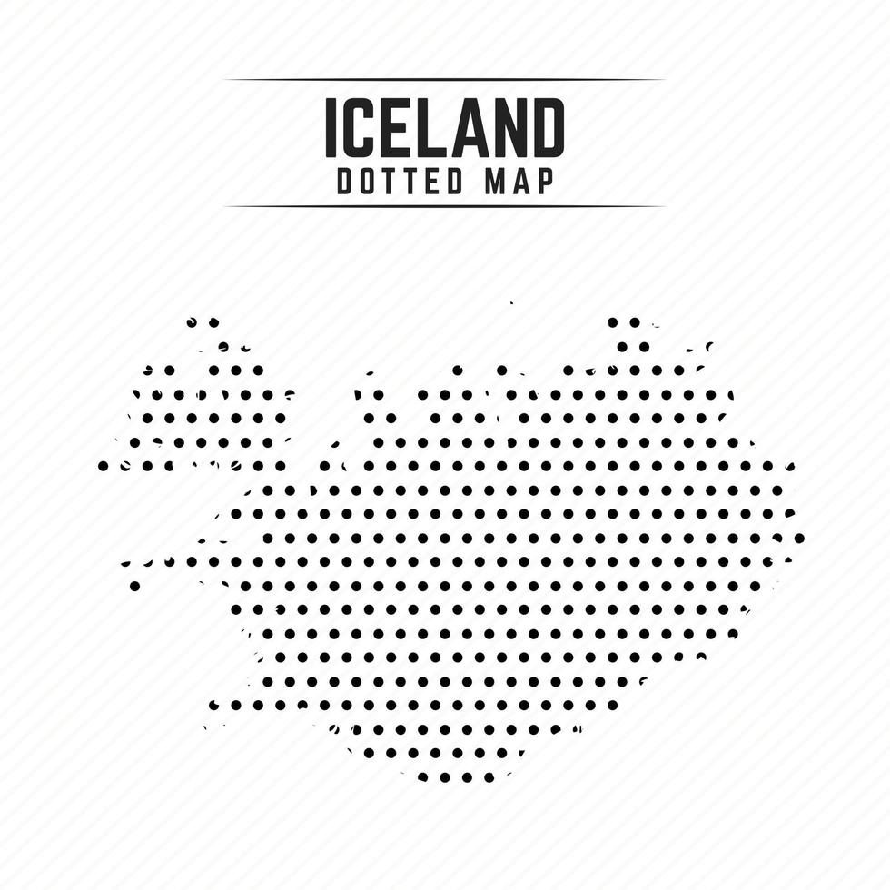 Dotted Map of Iceland vector