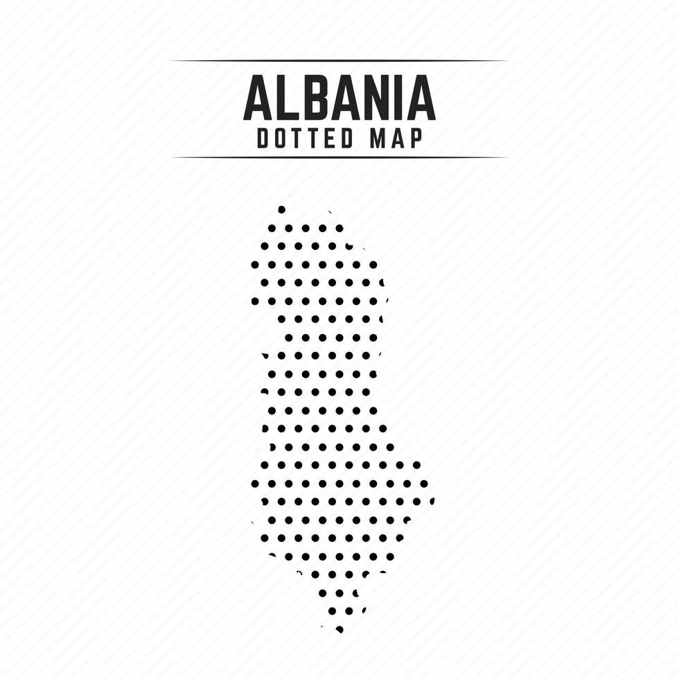 mapa de puntos de albania vector