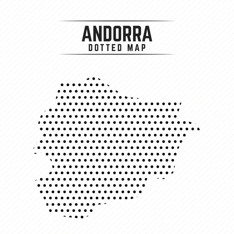 Dotted Map of Andorra vector
