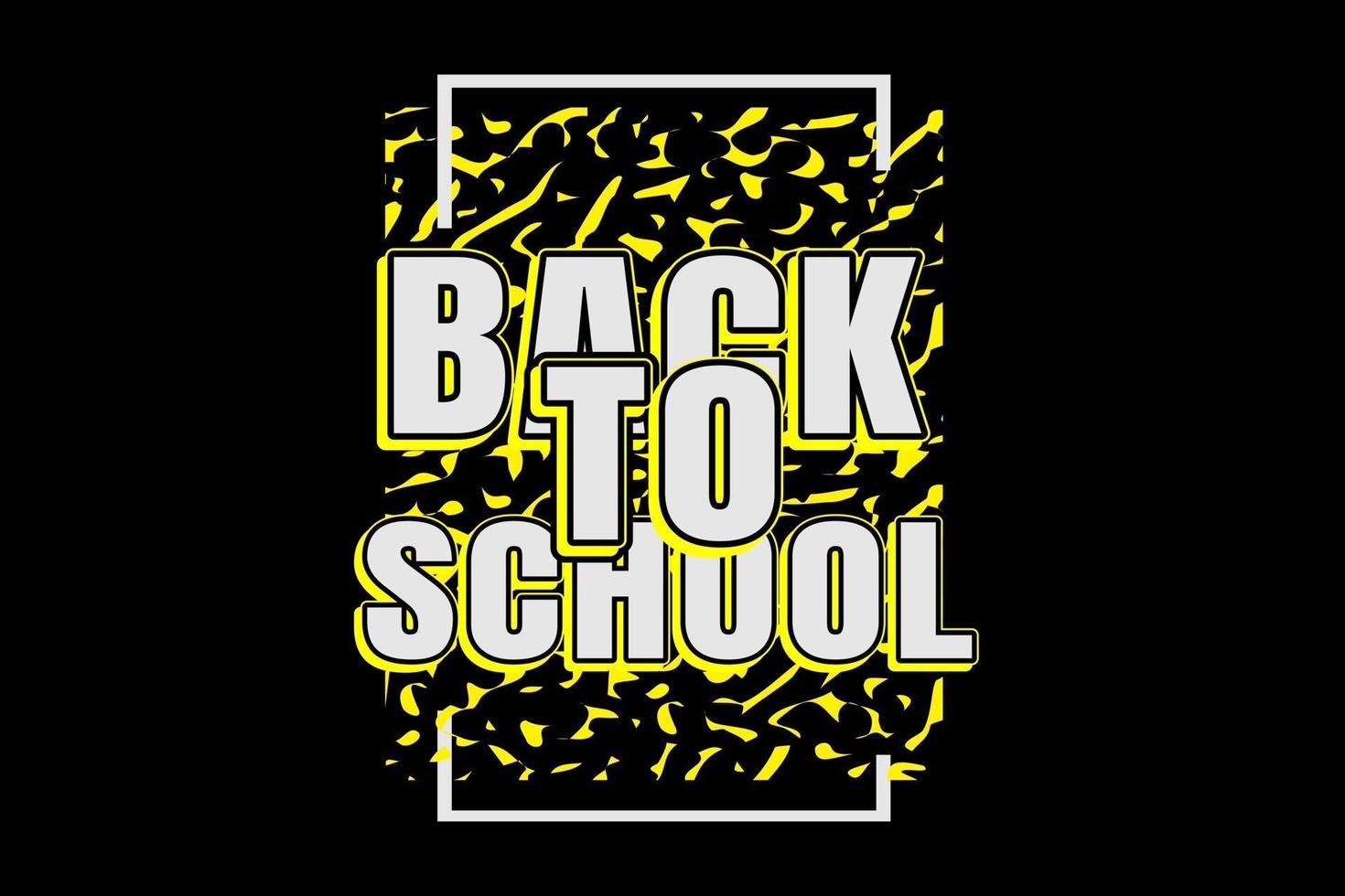 back to school color yellow and white vector