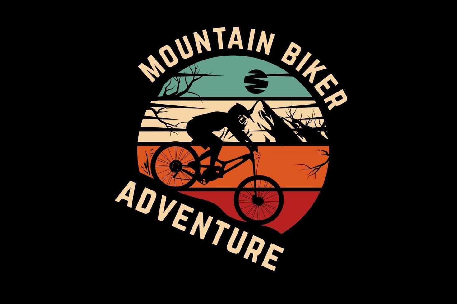 mountain biker adventure silhouette  design vector