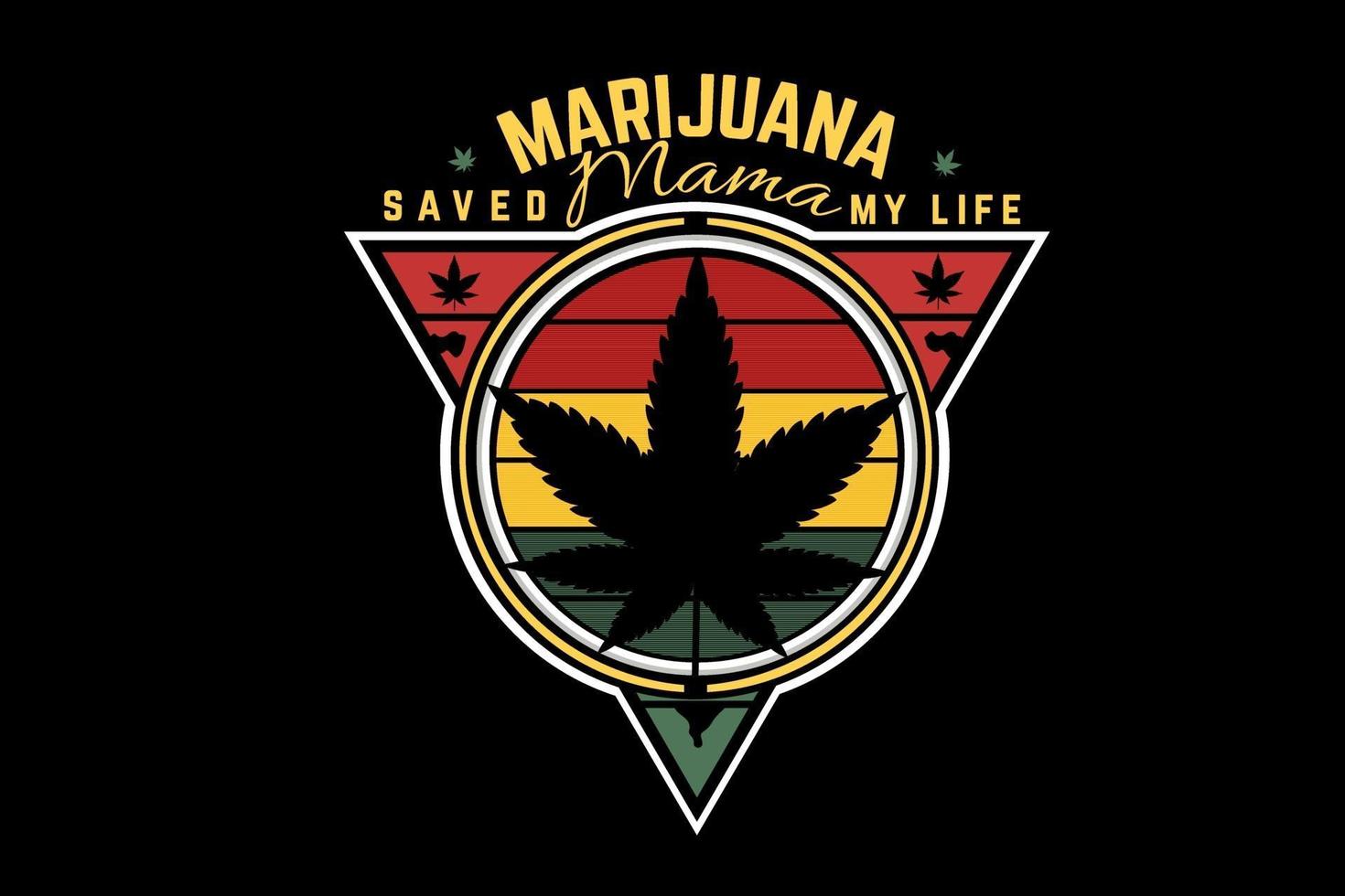 diseño de silueta de mama de marihuana vector