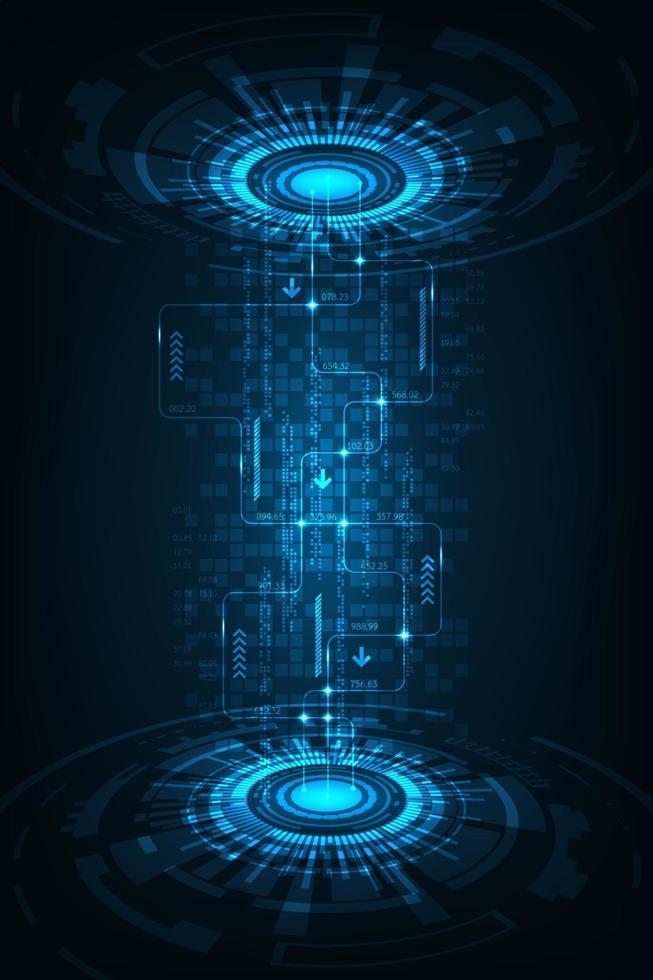 transferencia de datos digitales de la base de datos. vector