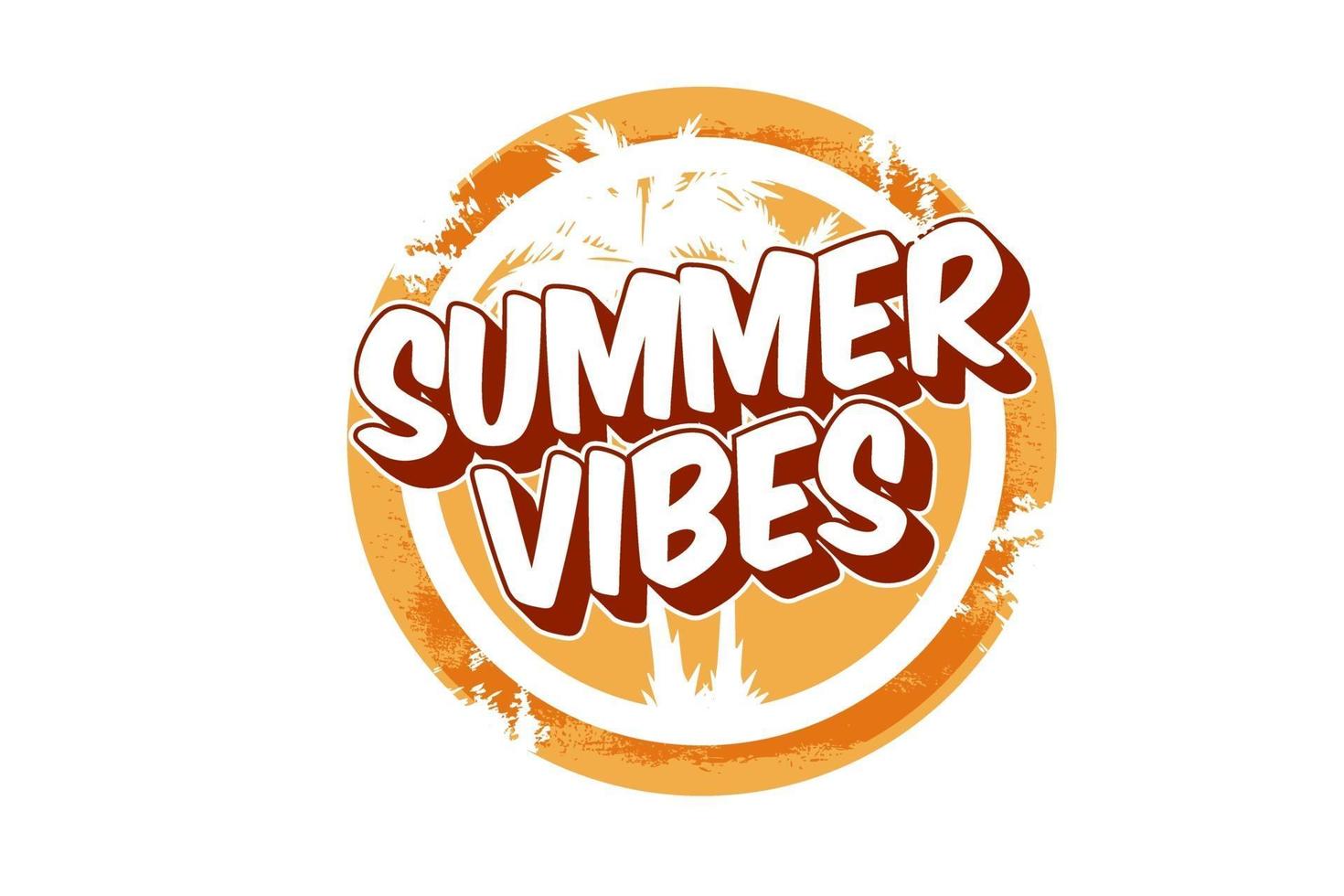 summer vibes typography  design vector