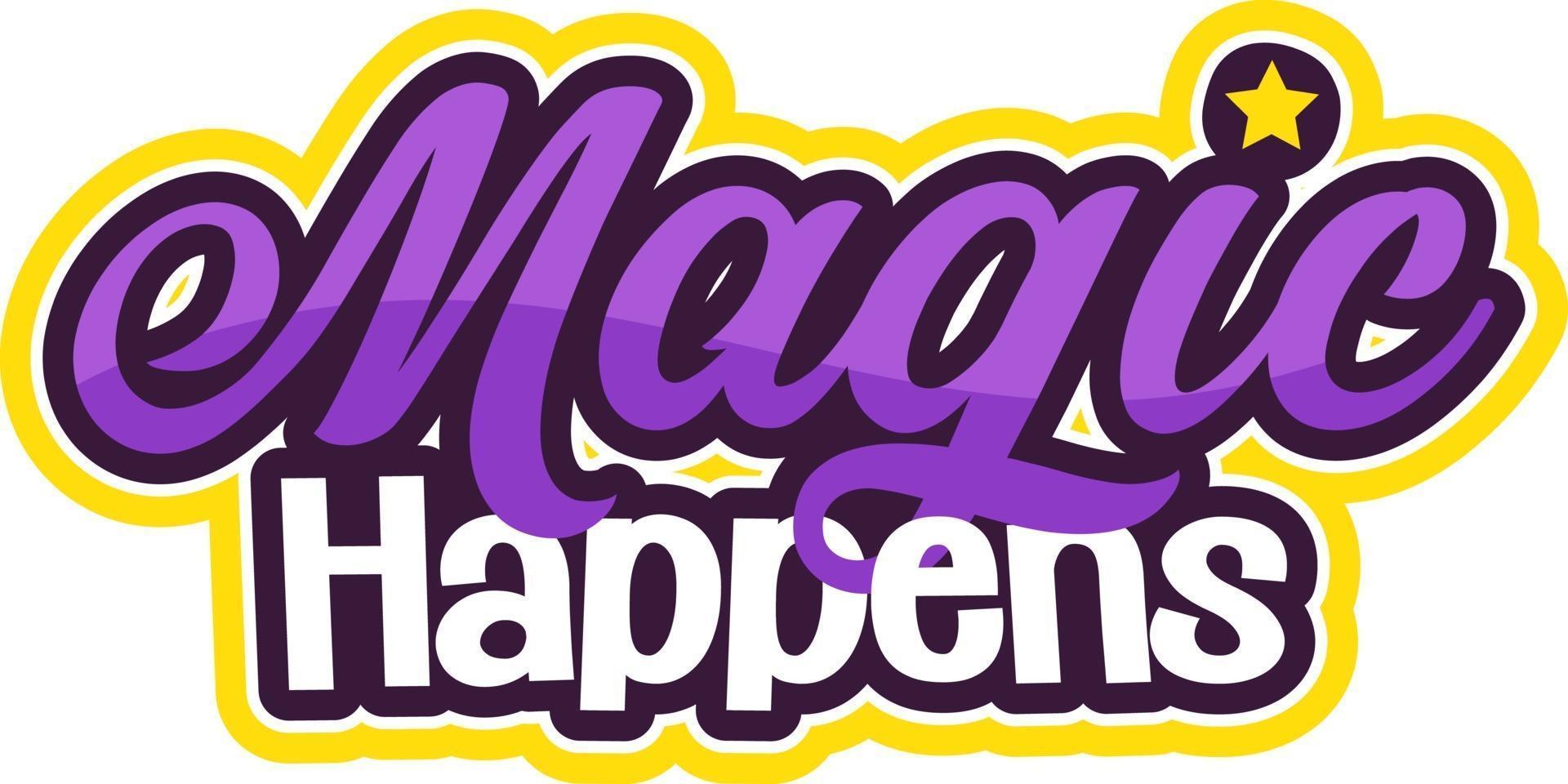 Miracles Happens font typography isolated vector