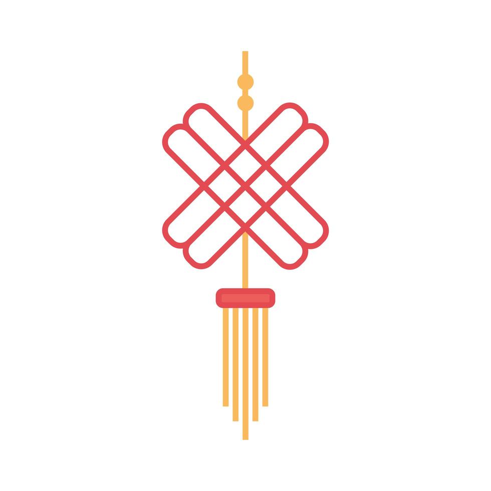 japanese hanging ornament oriental element decoration color design vector