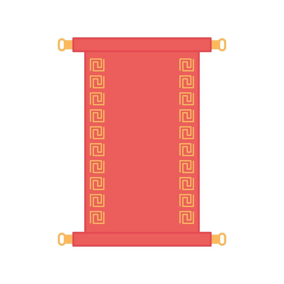 traditional scroll oriental element decoration color design vector