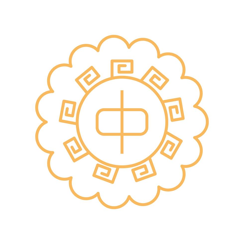 oriental ornament element decoration line design vector
