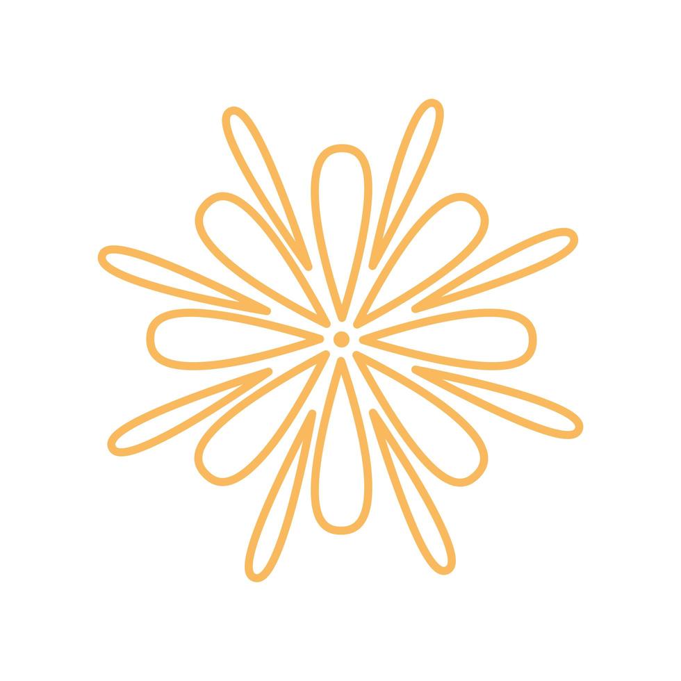 flower petals element decoration line design vector