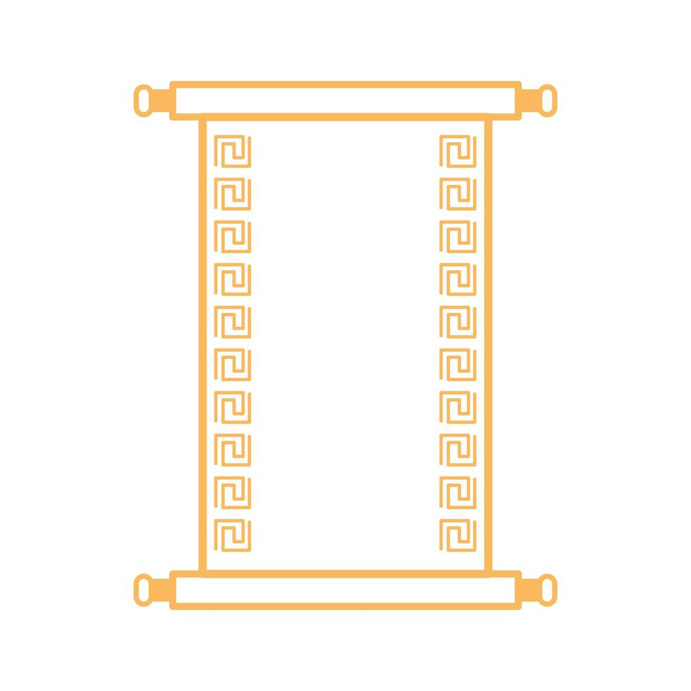 traditional scroll oriental element decoration line design vector
