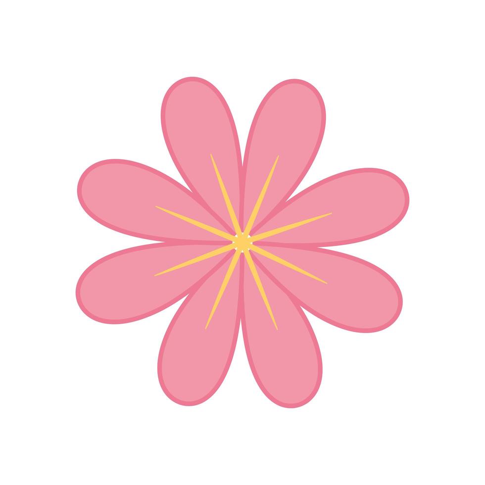 gold flower element decoration color design vector