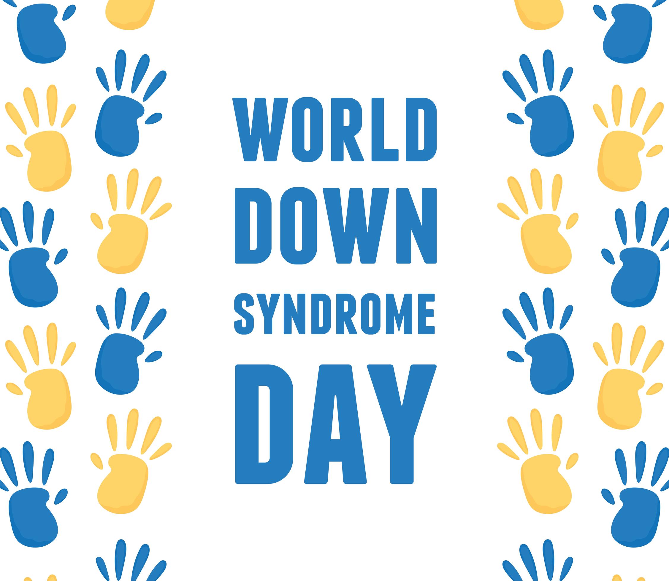 world down syndrome day greeting card with hands prints paint 2692204