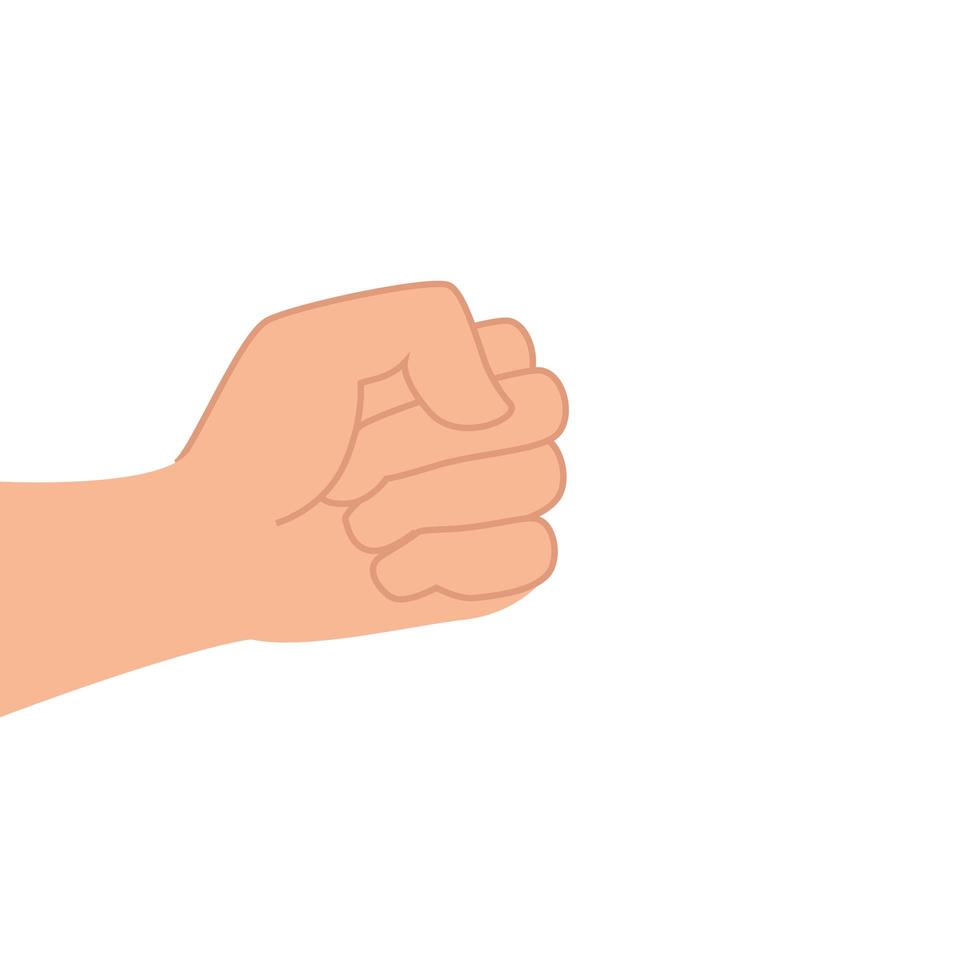 hand human fist power icon vector