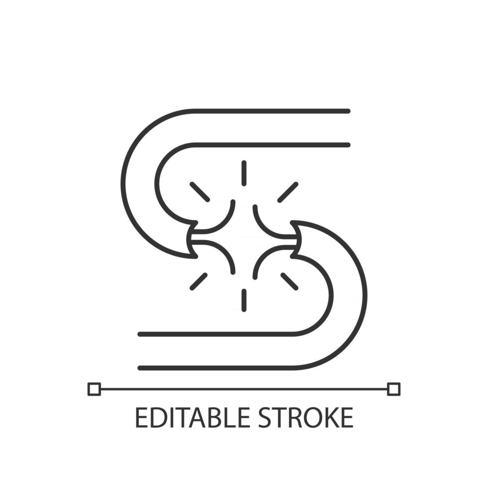 Short circuit linear icon vector
