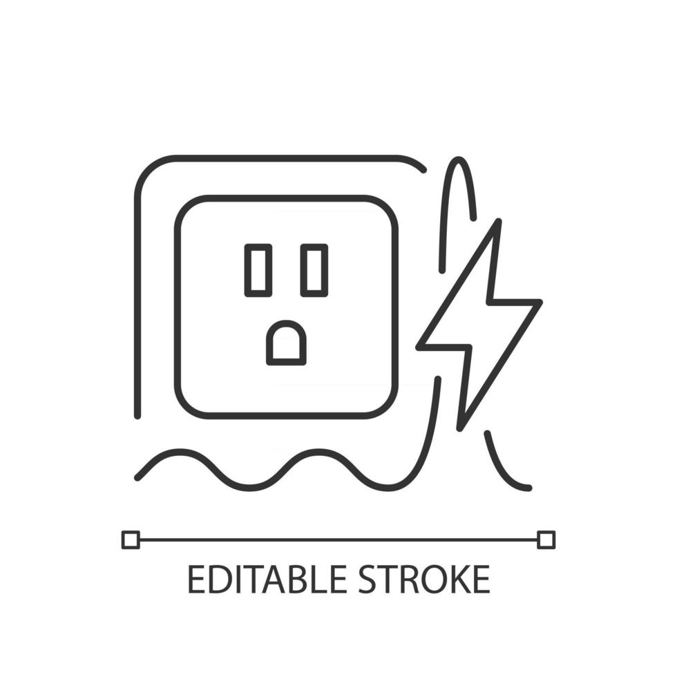 Power surge linear icon vector