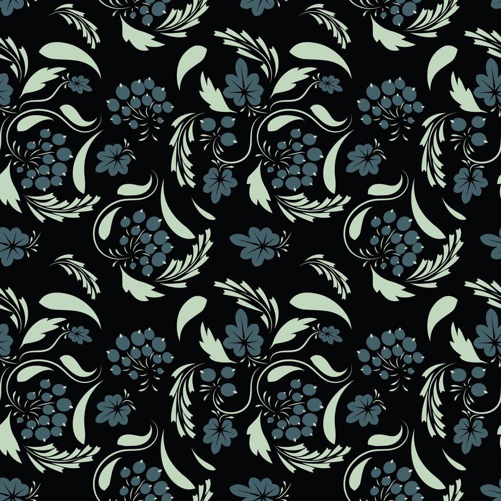 Folk flowers art pattern Floral abstract surface design  Seamless pattern vector