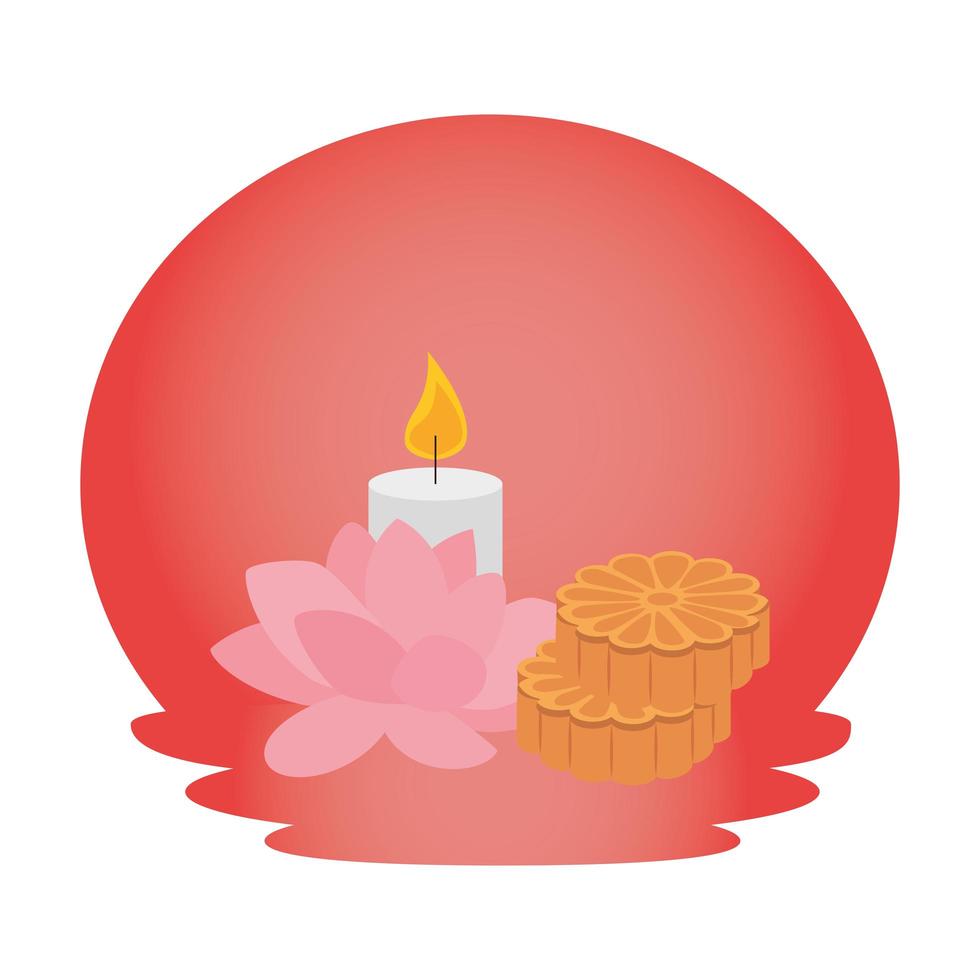 paraffin candle with flame icon vector