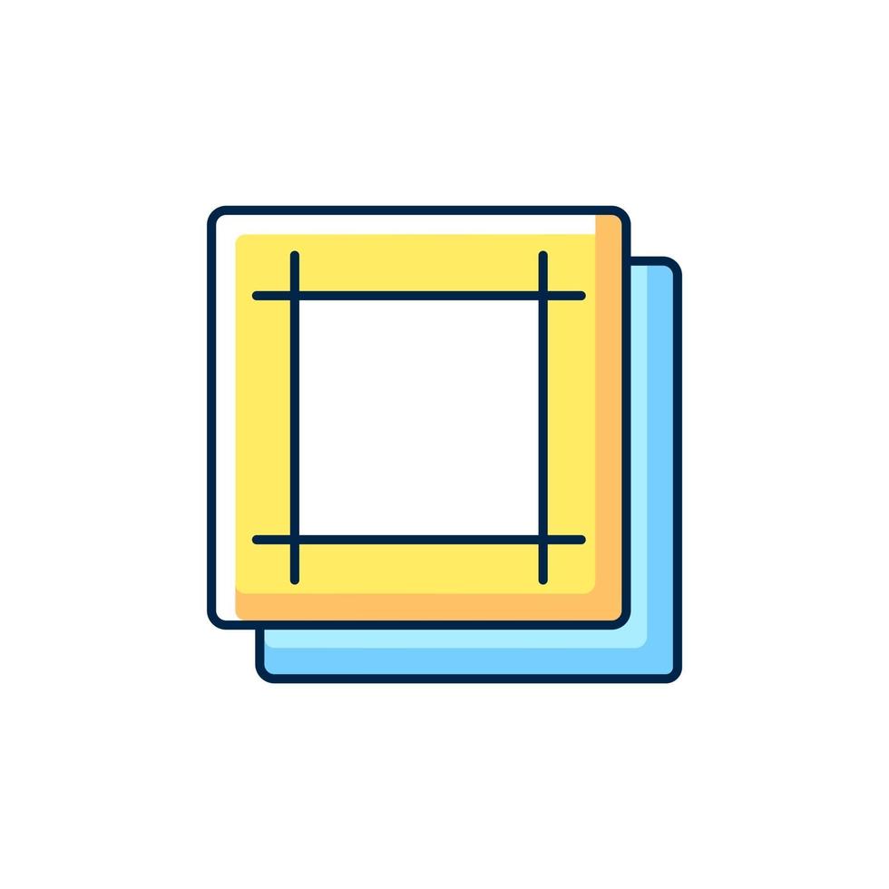 Napkin RGB color icon. Soft wipes. Kitchen towels. Clean linen sheets. Textile products, household cloths. Isolated vector illustration. Domestic material item simple filled line drawing