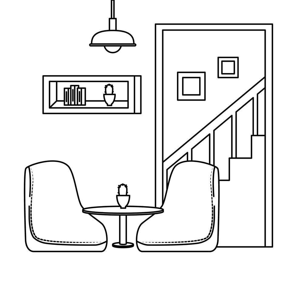 home living room place scene vector