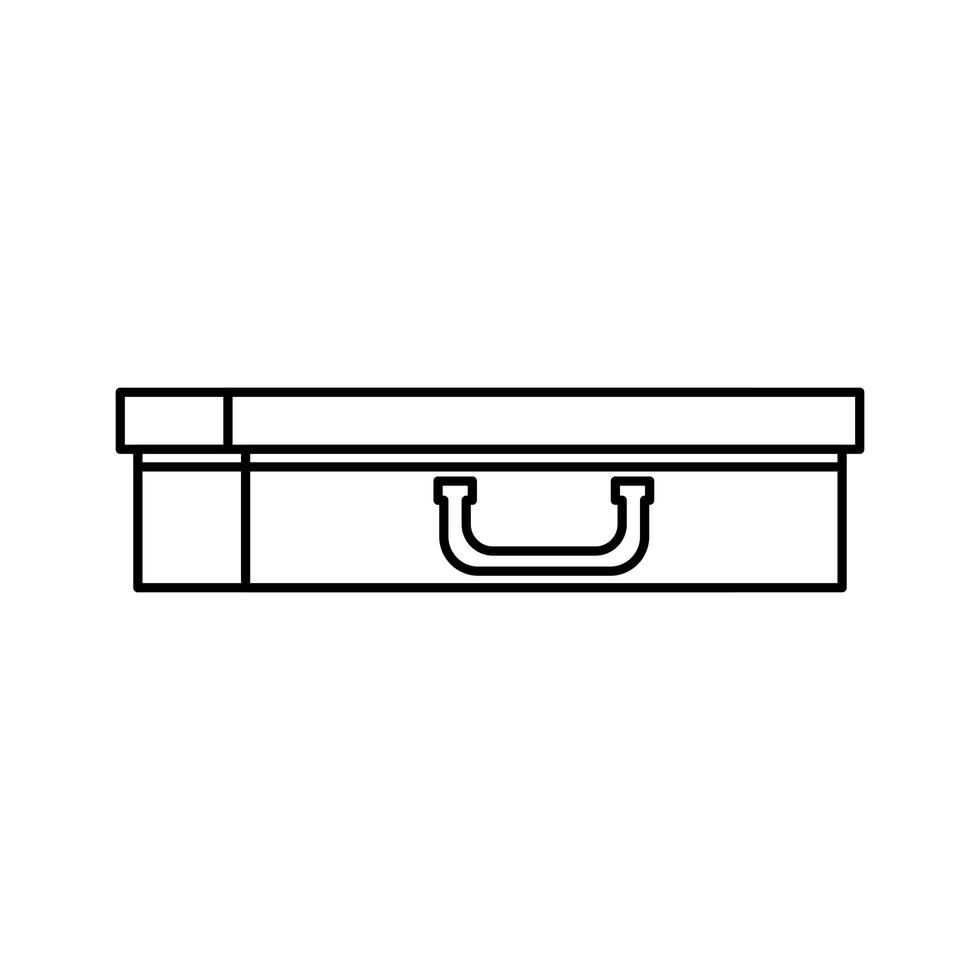 portfolio briefcase handle isolated icon vector