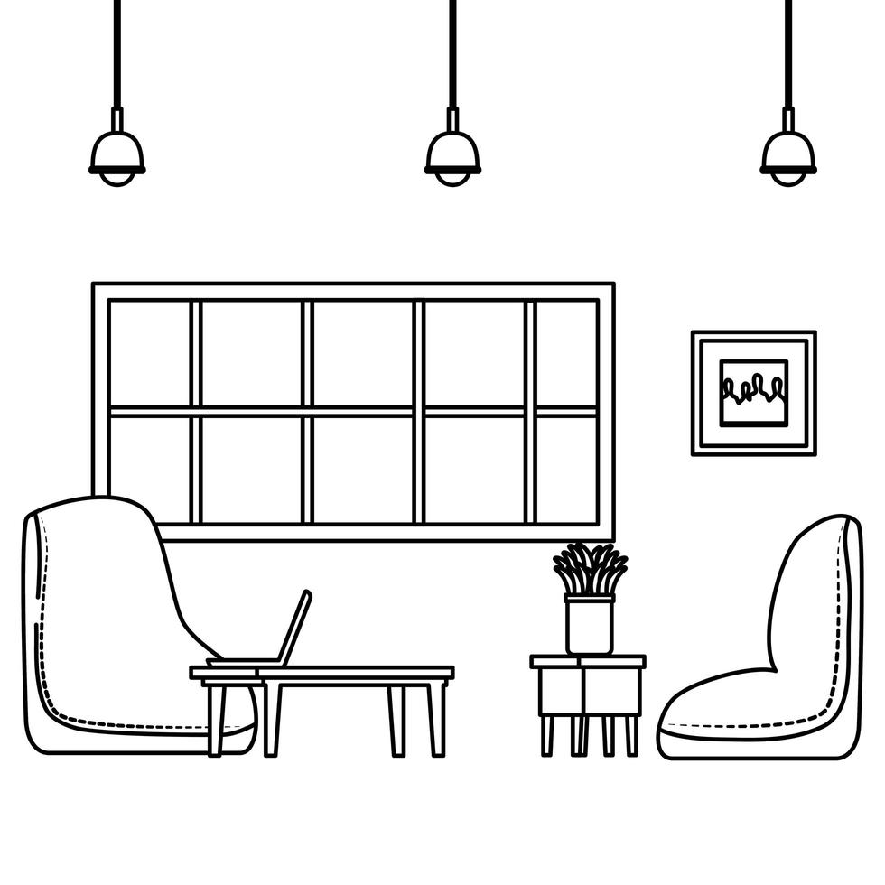 home living room place scene vector