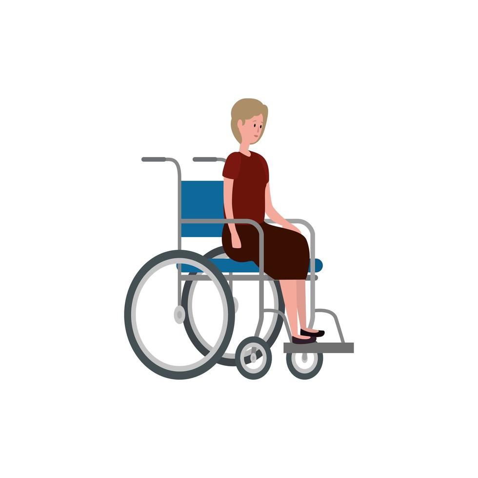 cute grandmother in wheelchair character vector