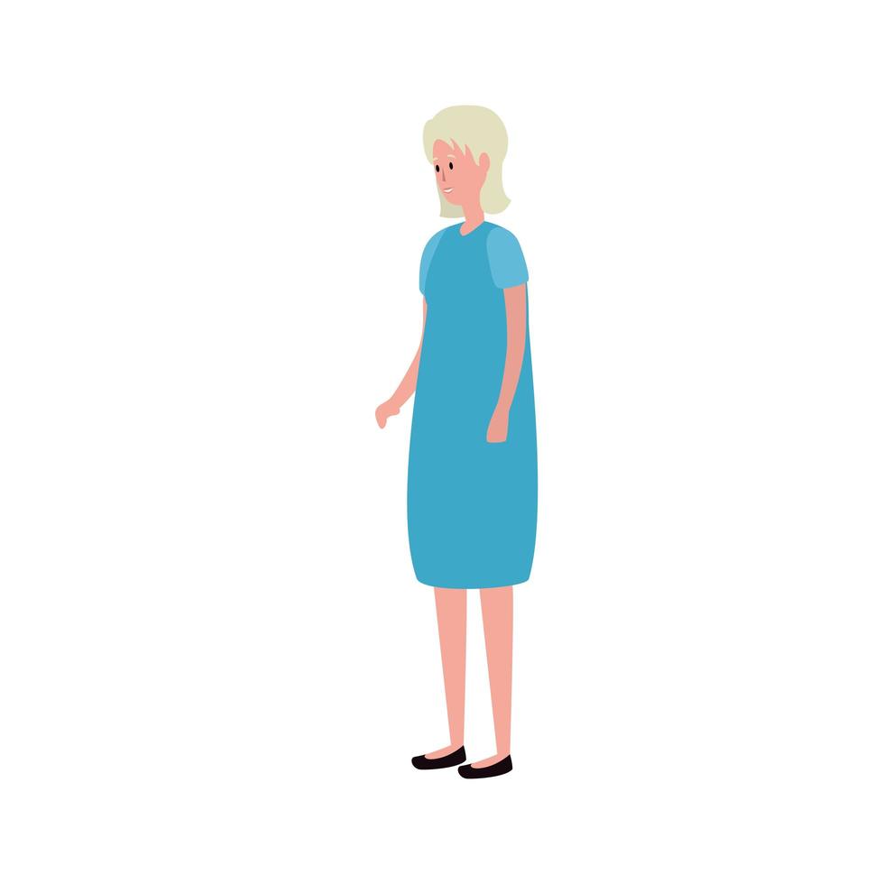 icono de personaje de avatar de abuela linda vector