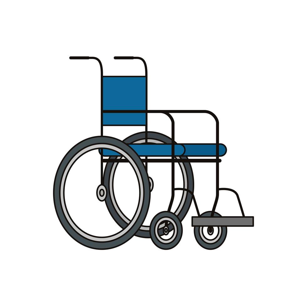 wheelchair medical equipment isolated icon vector