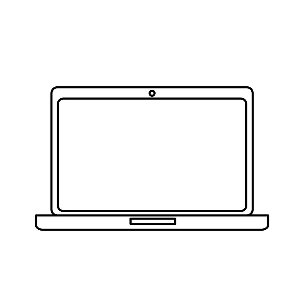 laptop computer portable device icon vector