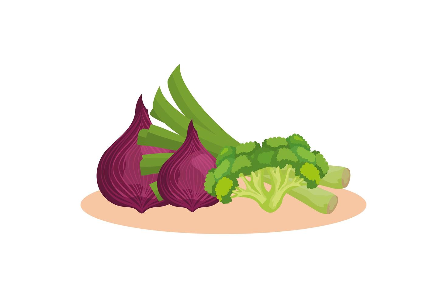 fresh and healthy vegetable isolated icon vector