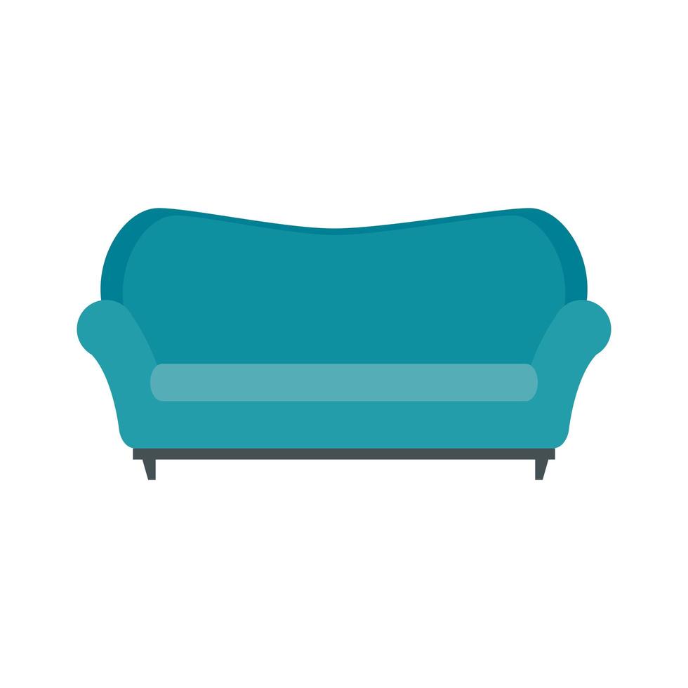 confortable sofa livingroom equipment icon vector