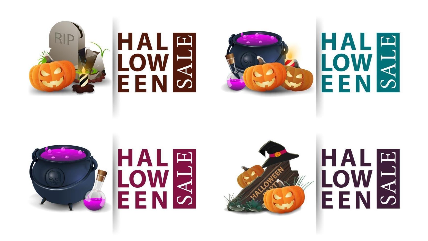 best offer, vector collection of bright halloween discount bubble tags, banners and stickers