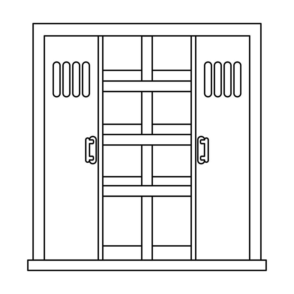 office files shelving isolated icon vector
