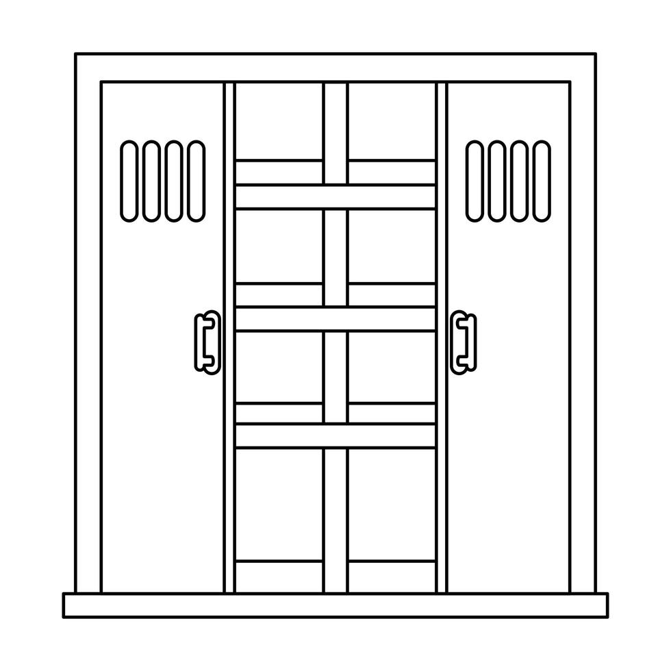 office files shelving isolated icon vector