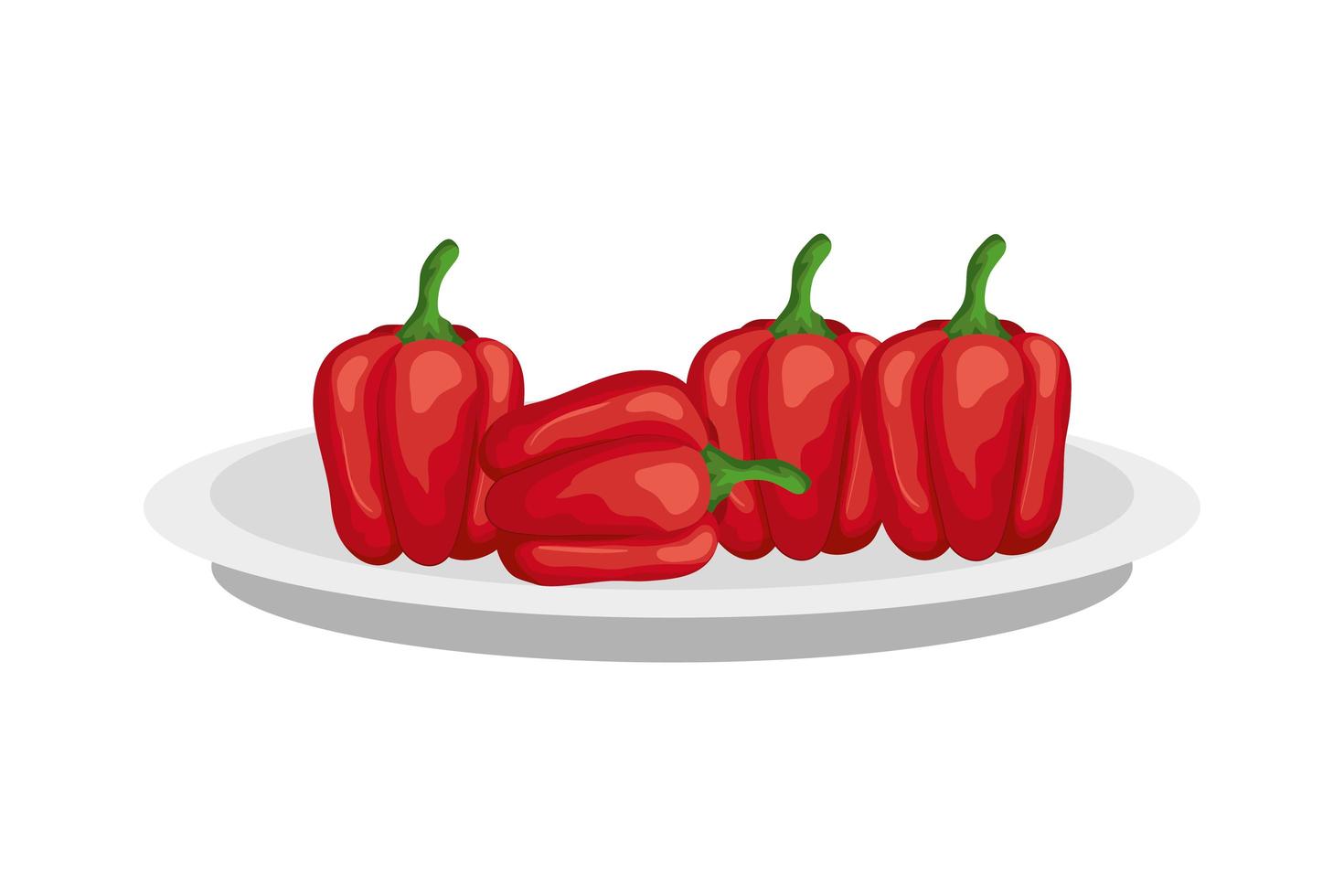 fresh and healthy vegetable isolated icon vector