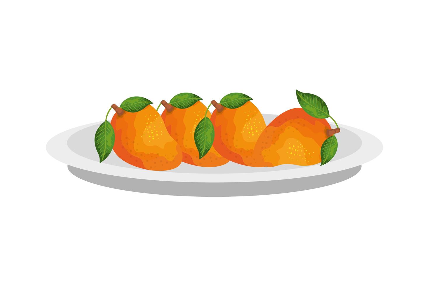 diseño de vector de fruta de mango aislado