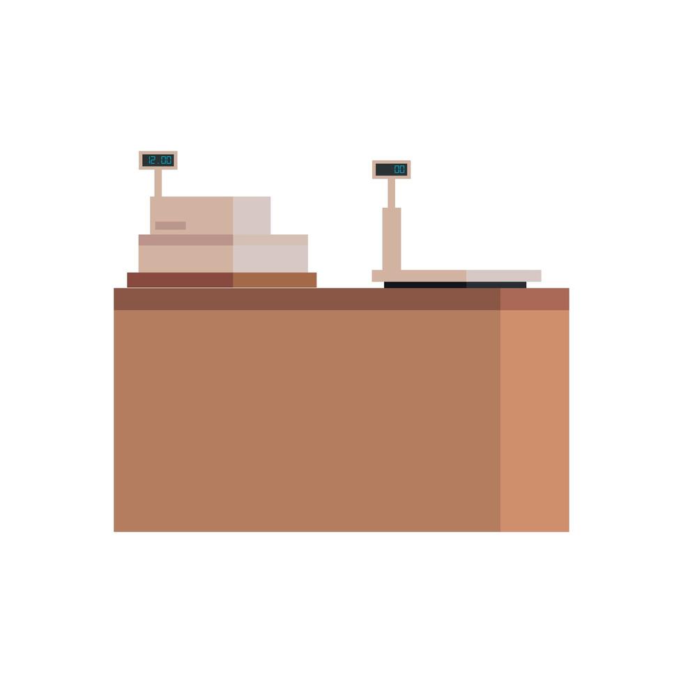 Isolated shop cash register vector design